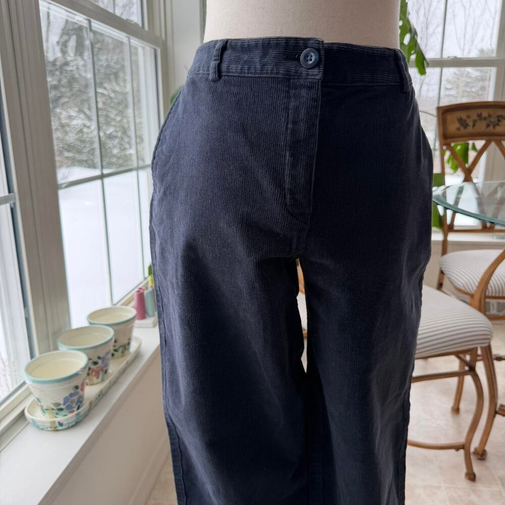 L.L Bean High Waist Navy Corduroys Size 8
